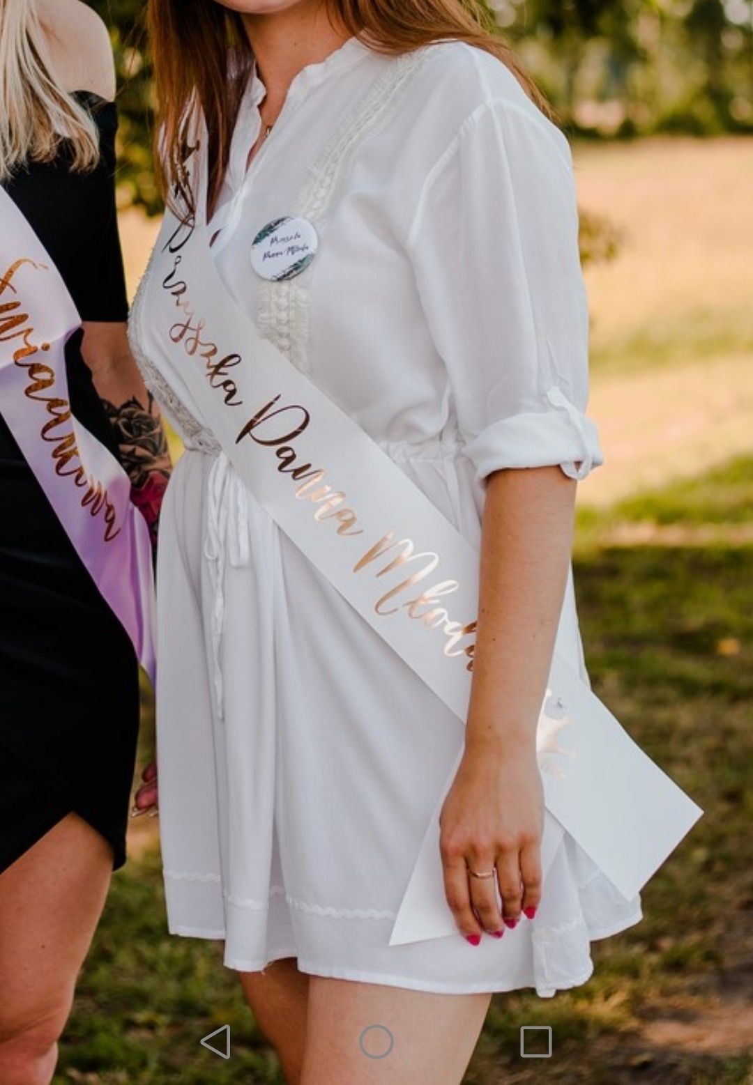 Sukienka boho, biała