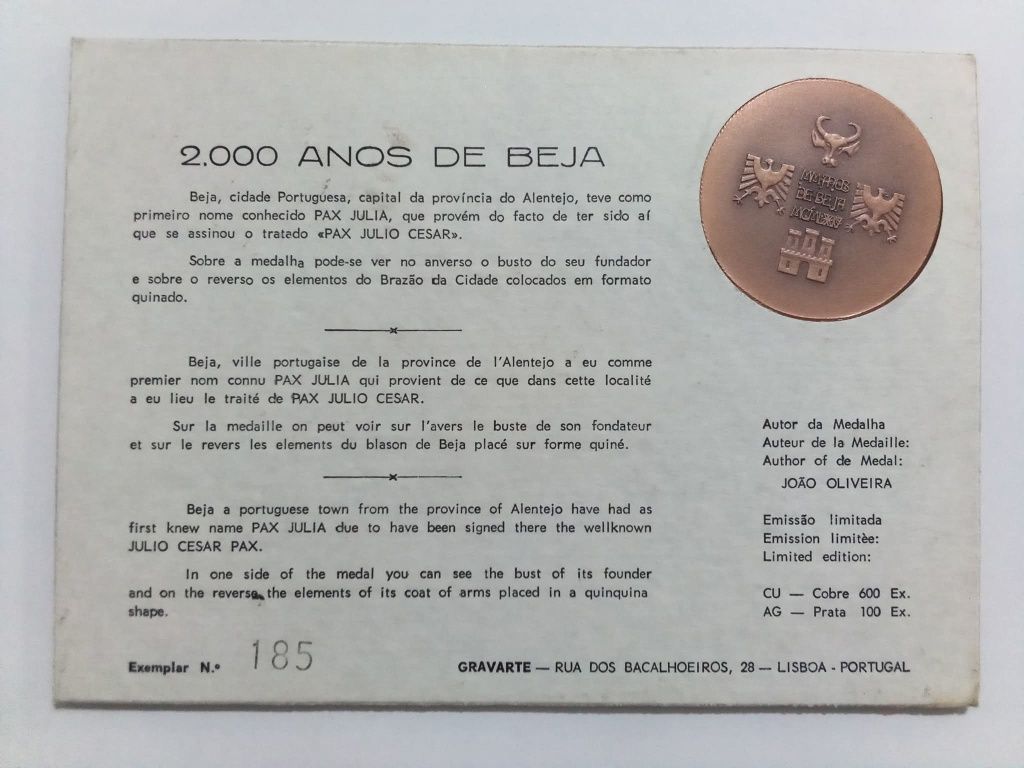 Filo-Medalhística - 2000 de Beja