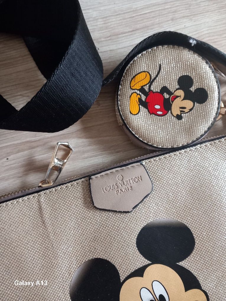 Louis vuitton Mickey Mouse torebka na ramię złota