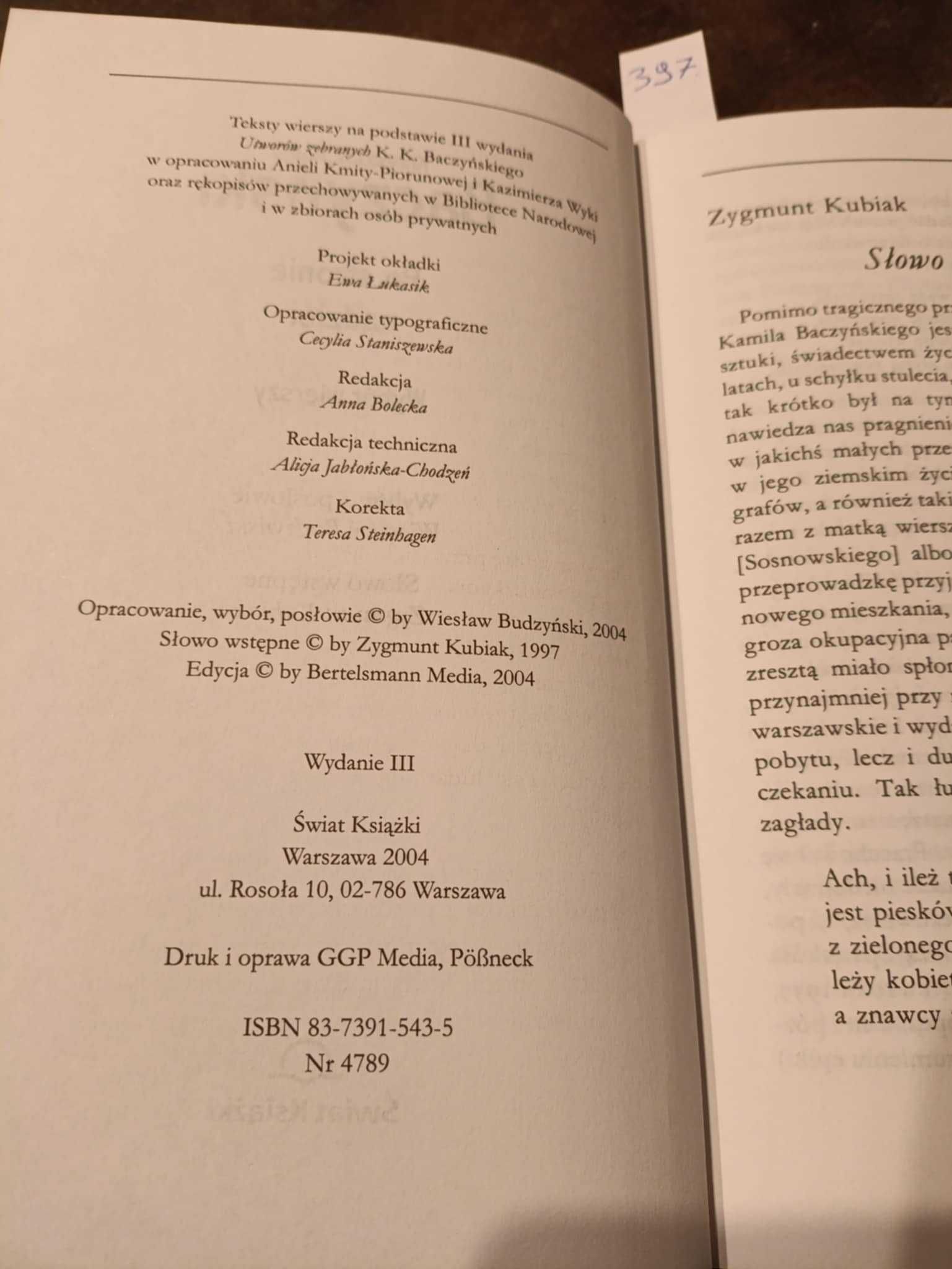 Po stronie nadziei - Krzysztof Kamil Baczyński