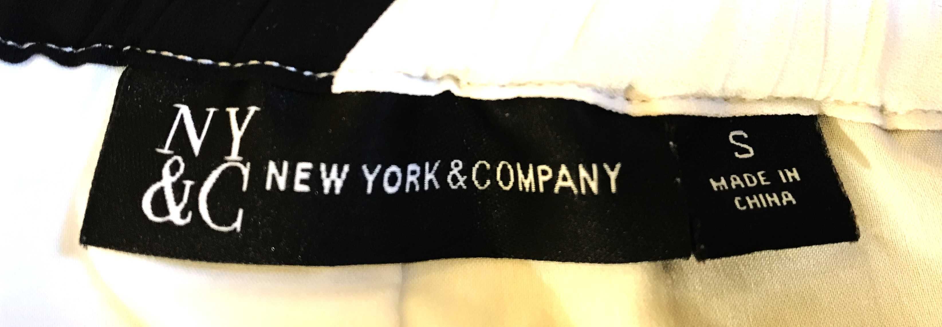 spódnica maxi new york & company op art biała czarna wzór koła 38