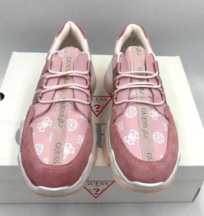 ‼️Nowe oryginalne sneakersy GUESS Renata różowe 39 AZ 230 ekoskóra