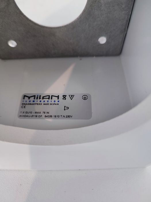 Lampy Milan dau spot białe + żarówki!