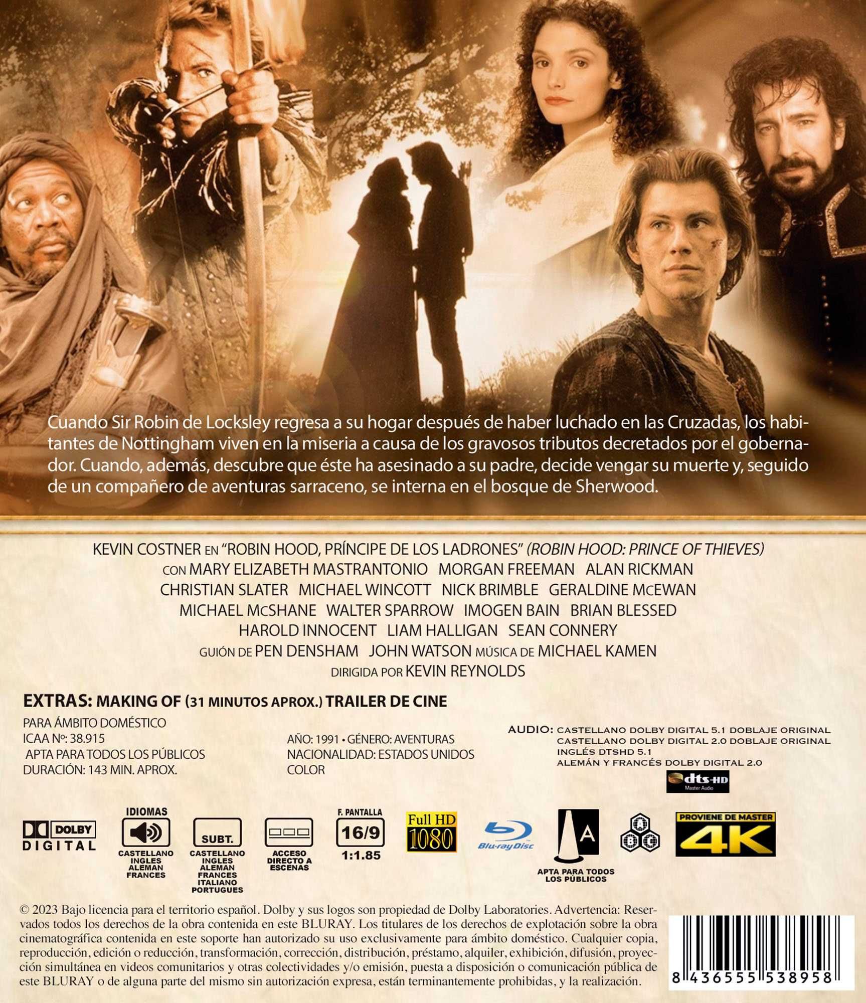 Robin Hood/Robin Hood: O Príncipe dos Ladrões(Blu-Ray)-Importado