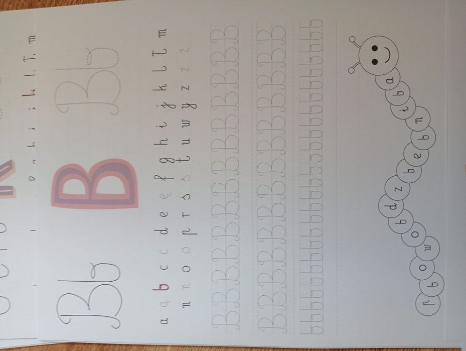 Karty pracy alfabet pismo odręczne