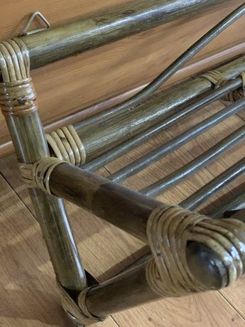 Wieszak na ubrania bambus,rattan lakierowany