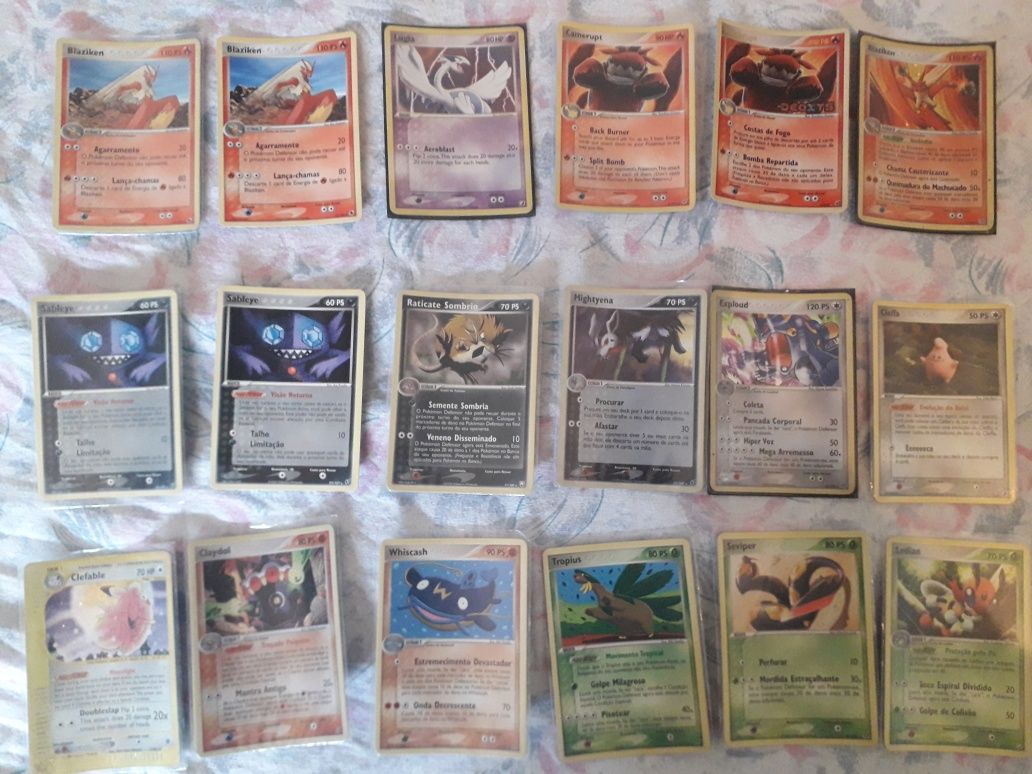 Cartas Pokemon Negociáveis, Antigas Raras, muito raras e normais