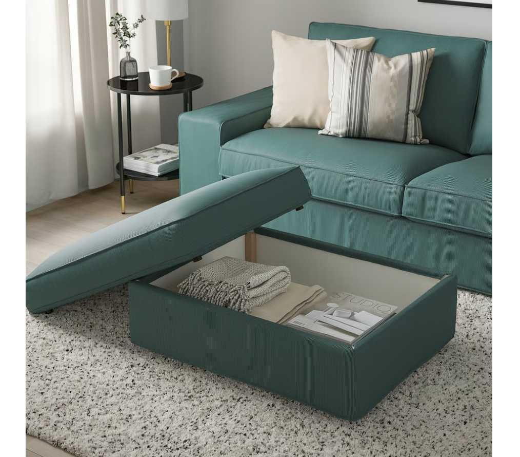 Repousa Pés IKEA Kivik - Veludo Cotelê