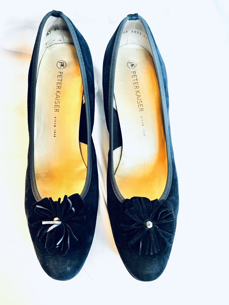 Czółenka Peter Kaiser 43 granatowe prawie nowe buty wizytowe