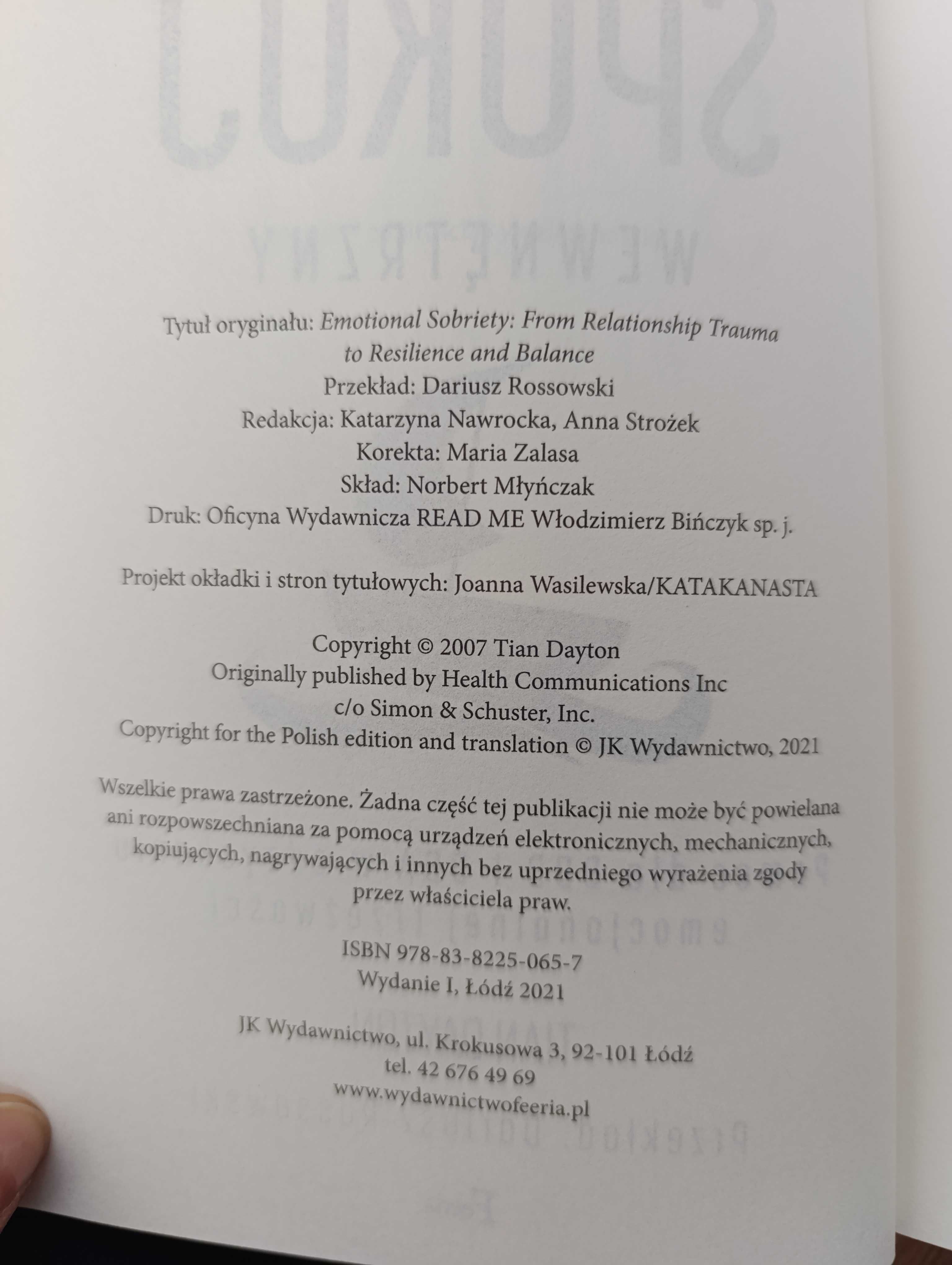 Książka Znajdź spokój wewnętrzny. Pomoc dla DDA i DDD Tian Dayton