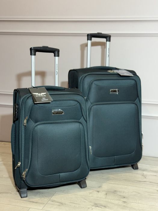Чемодан чемоданы валіза Wings 2502  2 колеса текстиль ткань