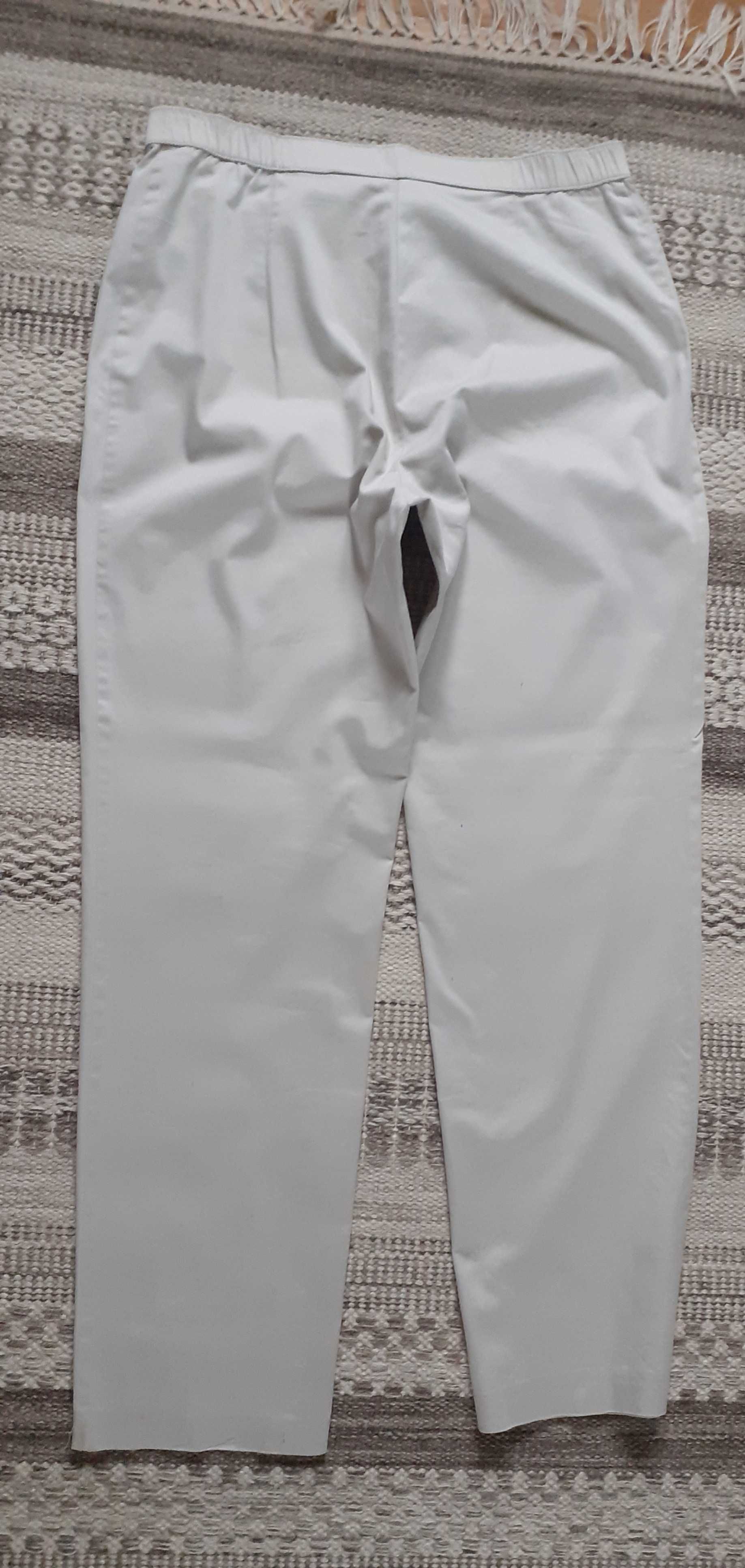 Eleganckie proste spodnie ecru 42