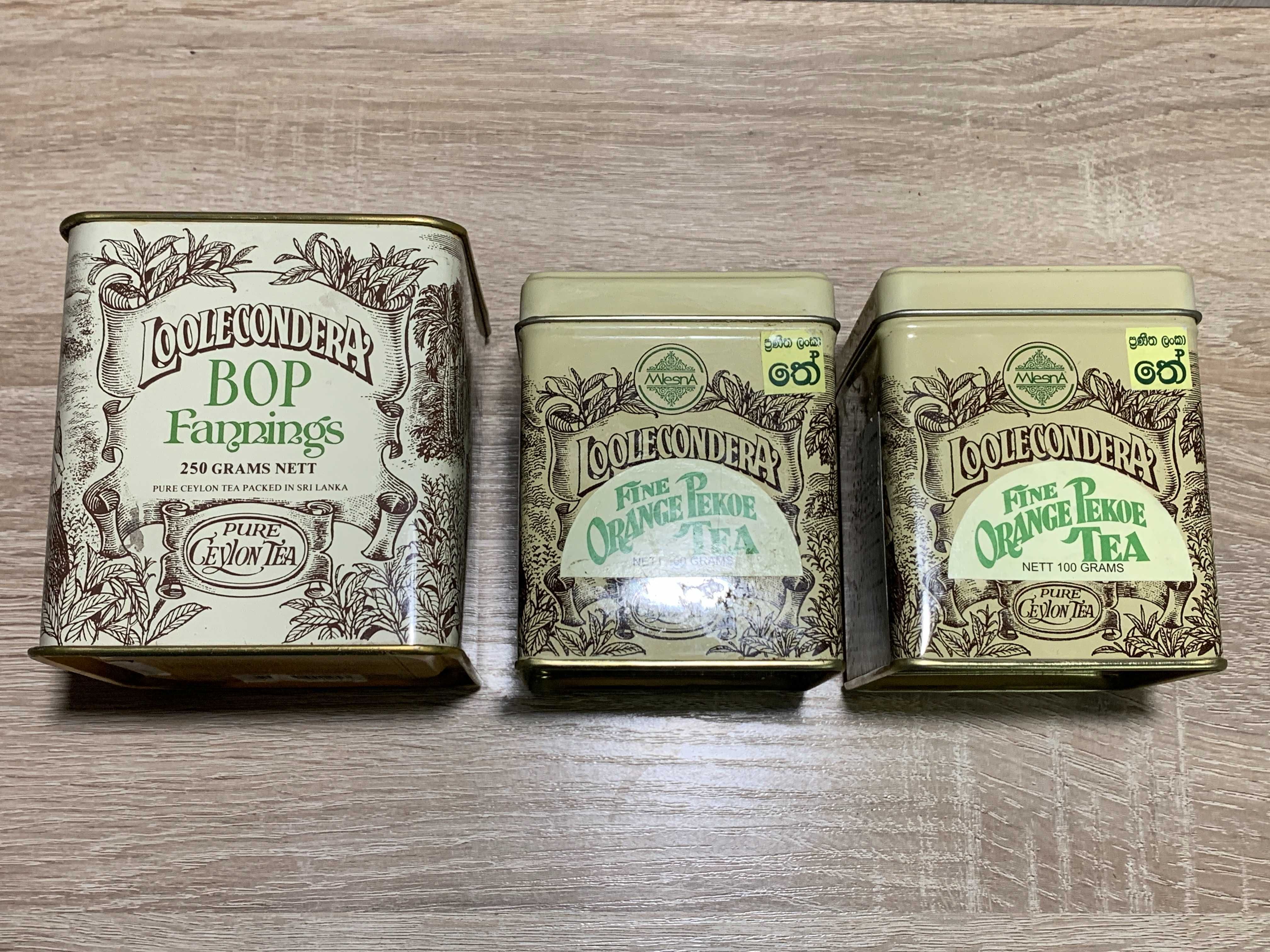 Банка упаковка чай Mlesna Loolecondera Bop Fannings Fine orange pekoe