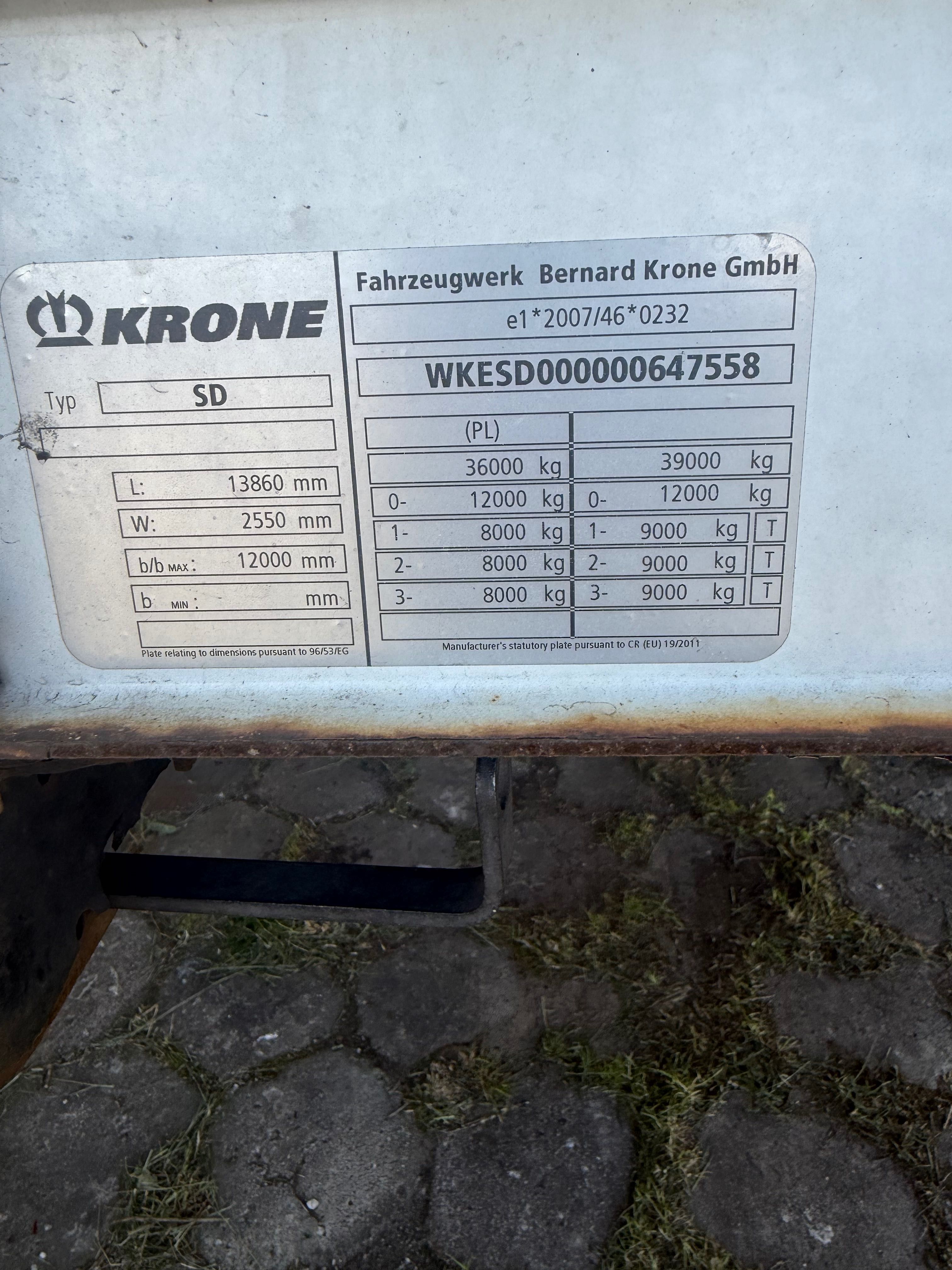 Naczepa Krone SD Mega