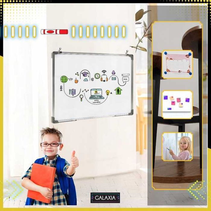 Tablica Magnetyczna Suchościeralna 60x40 Dla Dzieci Na Ścianę Biała