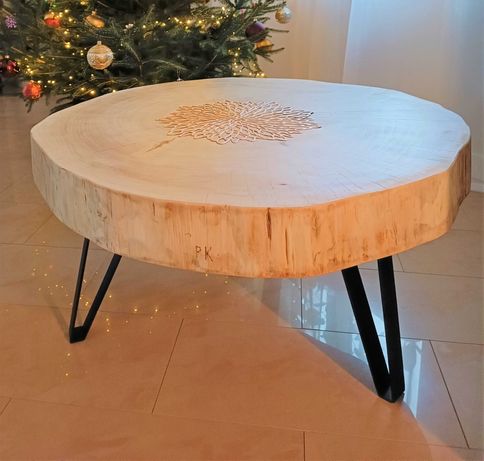 Stół loftowy, niepowtarzalny naturalne wysezonowane drewno  - topola
