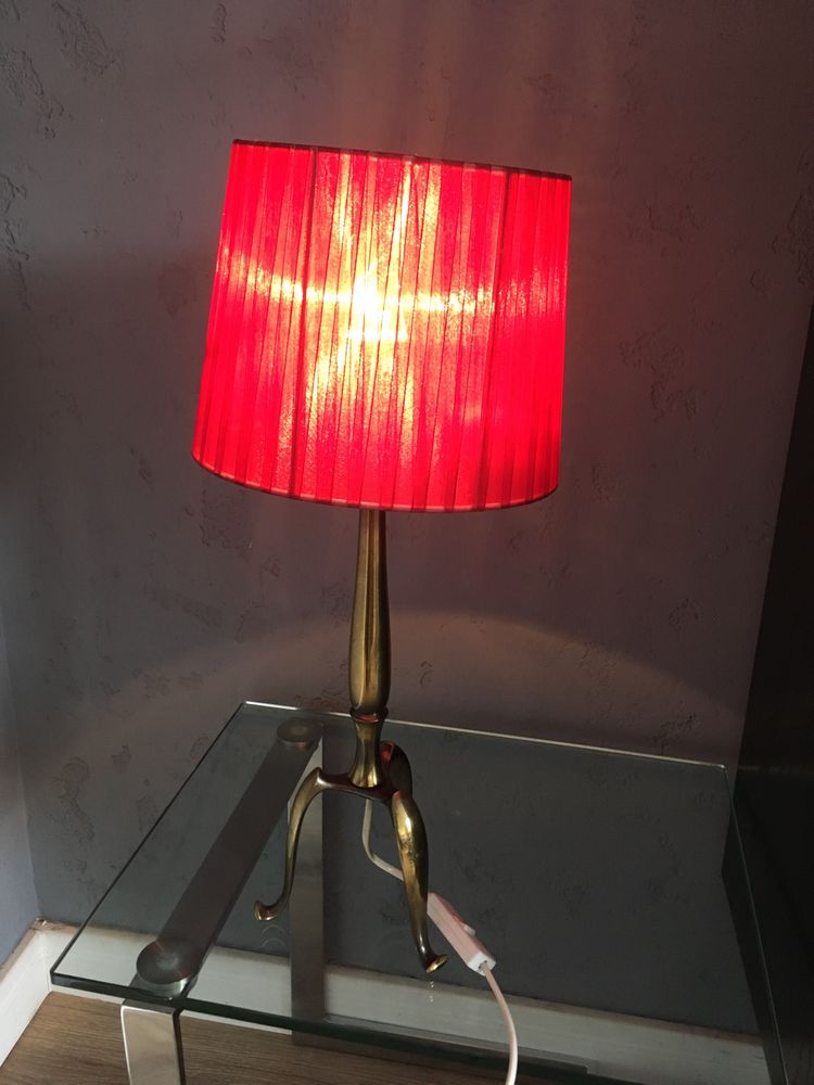 AWF lampa mosiądz retro design vintage 50 60s