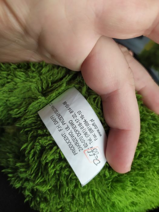 Żaba duża maskotka pluszak przytulanka zielona