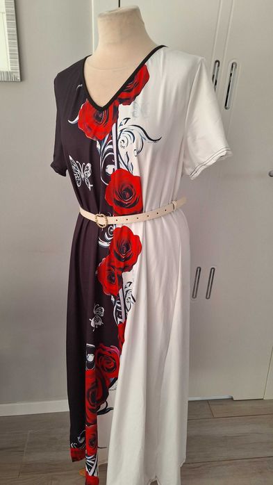 elegancka sukienka długa w roz 50 nowa