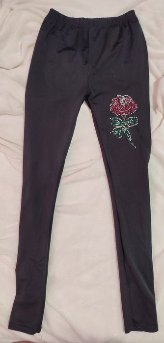 Лосины с розочкой из страз