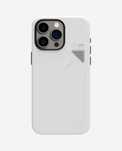 Capa Couro Vegan p/ iPhone 15 Pro Max Branco- Vegan Leather Case White