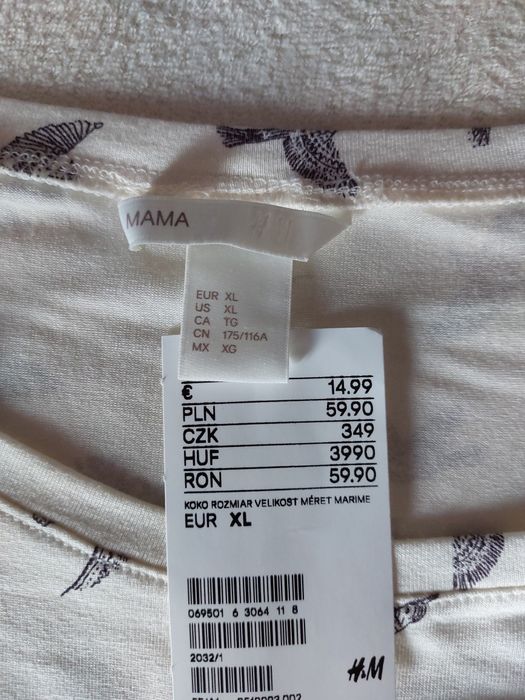 Nowa bluzka ciążowa H&M, rozm. XL