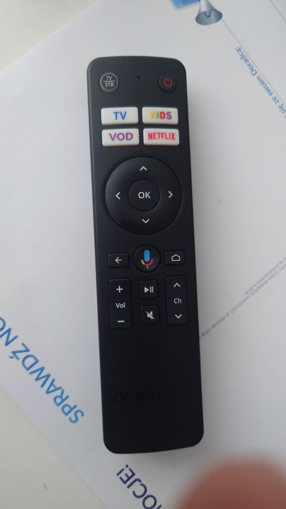 Pilot do dekodera Smart TV Android Vectra Bluetooth oryginał bdb stan