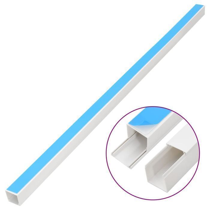 Osłonka na kable PVC 20x10 mm, samoprzylepna, 10 m, biały
