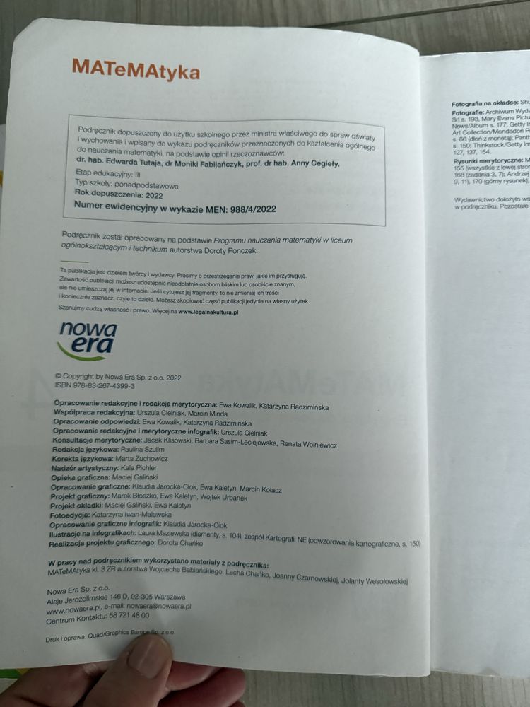Sprzedana .Matematyka 4 zakres posatawowy i rozszerzony