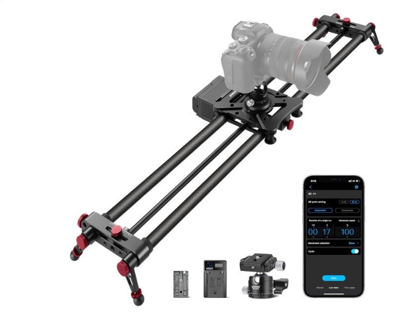 NEEWER Slider de câmara motorizada 100 cm + NEEWER Braço de suporte