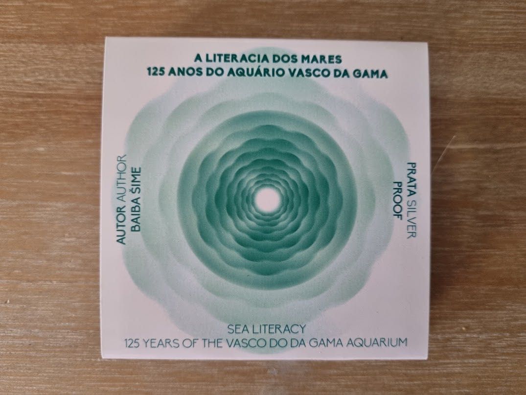 Moeda Literacia dos Mares 125 Anos Aquário Vasco da Gama (Prata Proof)