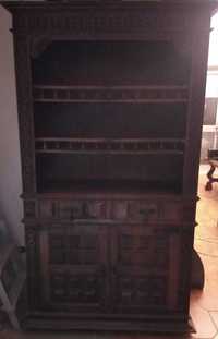 Móvel rústico de sala séc. XVII madeira maciça de castanho