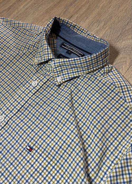Оригінальна сорочка Tommy Hilfiger жовто синього кольору