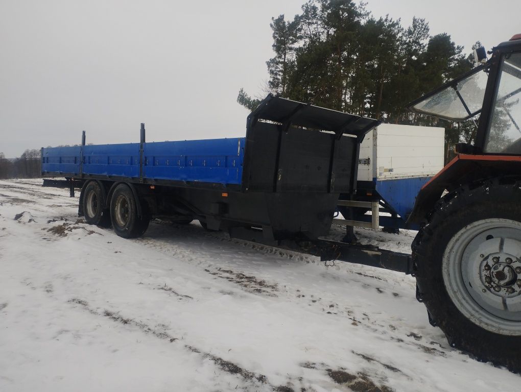 Przyczepa tandem ciężarowa do słomy balotów hl 8011