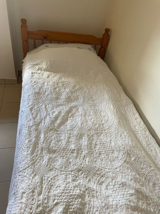 cama solteiro + colchão 183x088