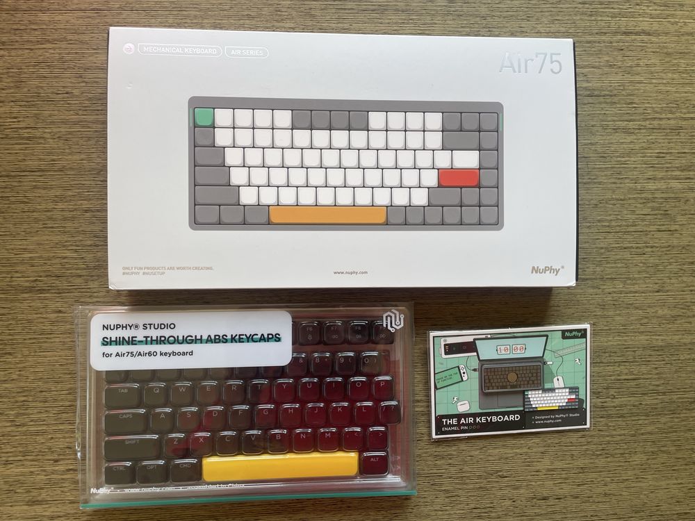 klawiatura Nuphy Air75 v2 + Shine-Through Black keycaps MacOS / Win11
