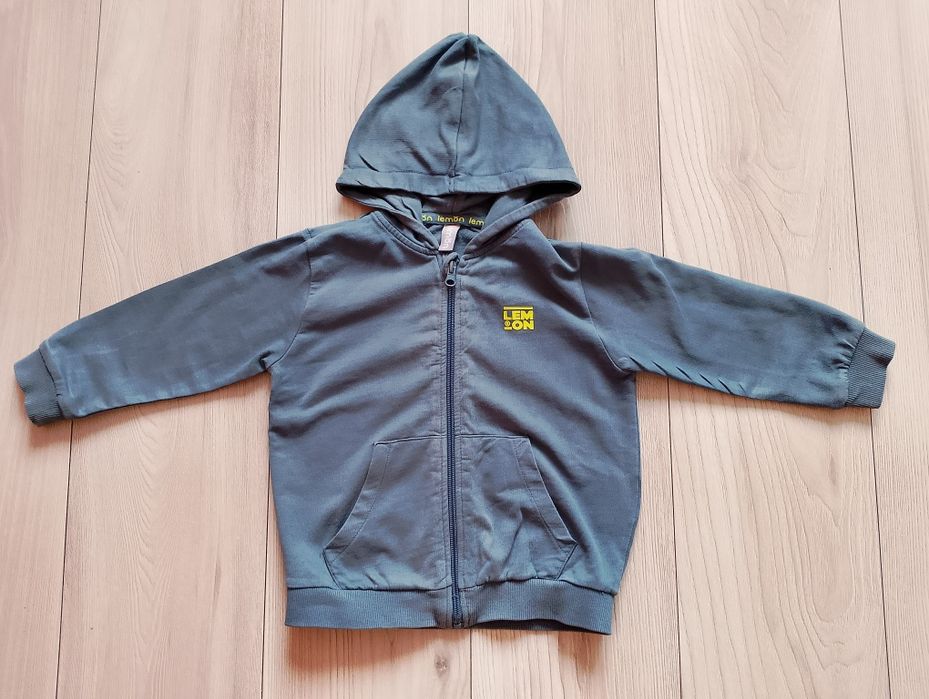 Bluza z kapturem suwak lemon