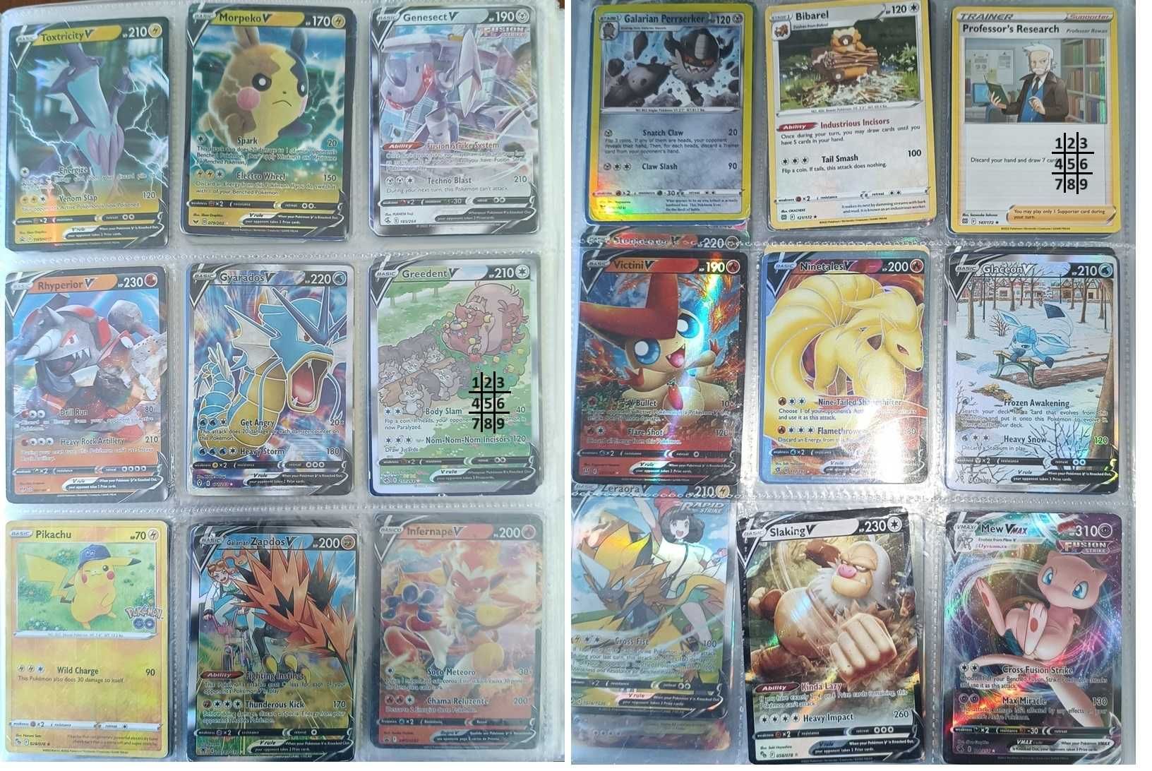 Cartas Pokemon raras, holográficas Pack1