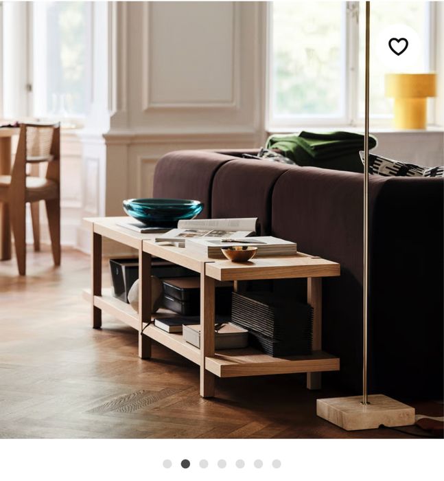 STOCKHOLM 2025 Estante/banco, chapa de carvalho, 180x41x44 cm