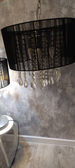 Żyrandole i lampa Essence czarne