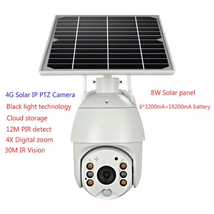 Câmara Painel Solar 8W 360º 1080p Wifi Visão Noturna prova d'água NOVA