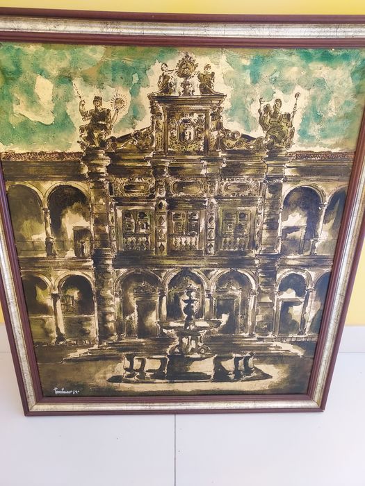 Quadro Évora pintado a óleo