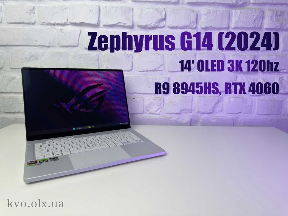 Zephyrus G14 3K OLED 120hz, R9 8945HS, RTX 4060, 16GB RAM, SSD 1TB
