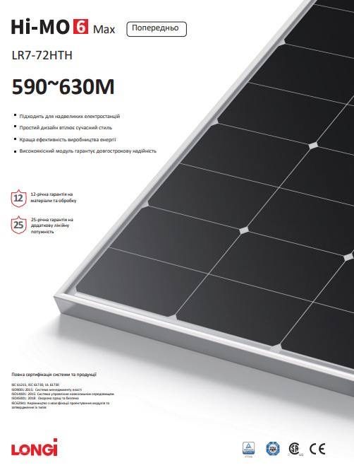 Мережева Станція! Сонячні Панелі Longi Solar/Trina! Інвертори Deye!