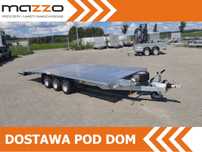 Niewiadów Dostawa laweta 500x210cm DMC3500kg wypełnienie blacha alu pod busy AMORTYZATORY Koło zapasowe  Przyczepa laweta Niewiadów Jupiter 500x210cm DMC 3500kg 3 osie alu naj