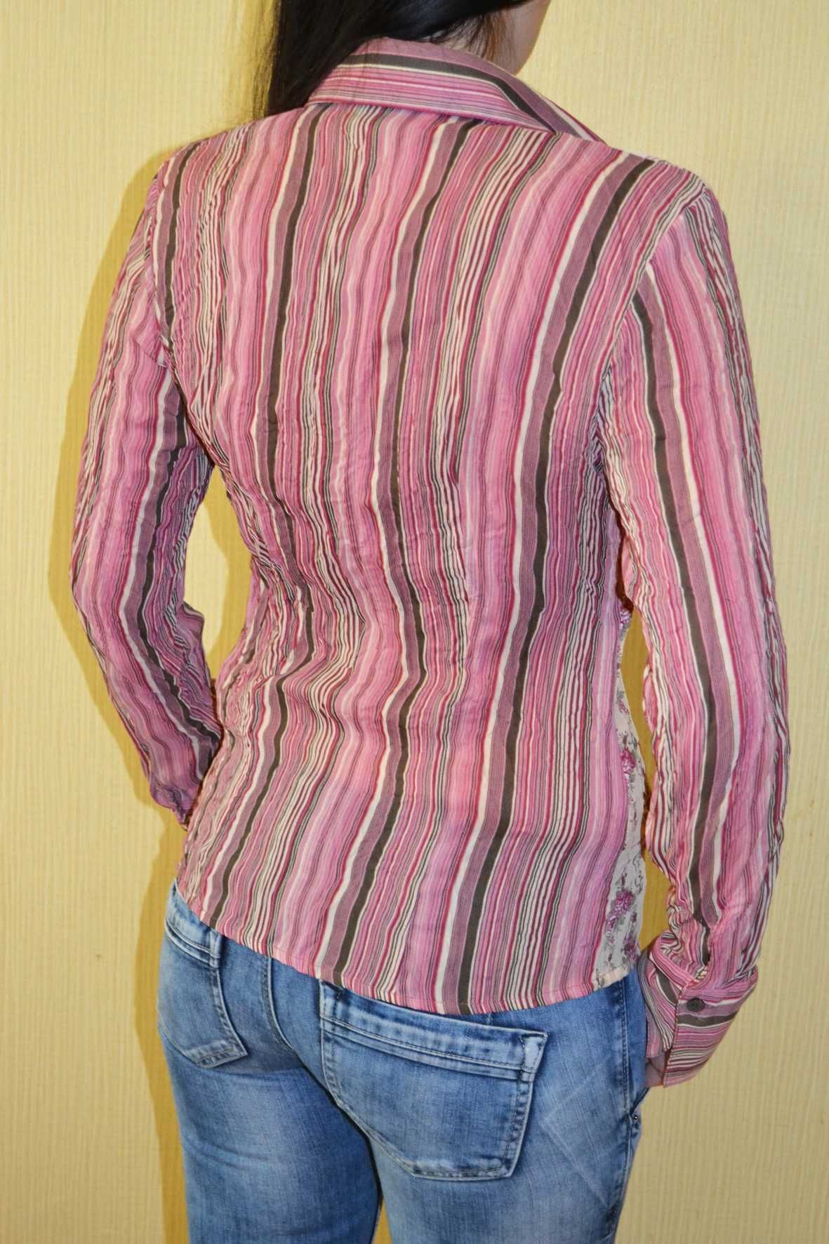 Рубашка в розочку и полоску жатка Yves Saint Laurent