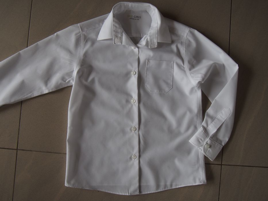 Koszula biała wizytowa 128 cm (8 lat) Marks& Spencer
