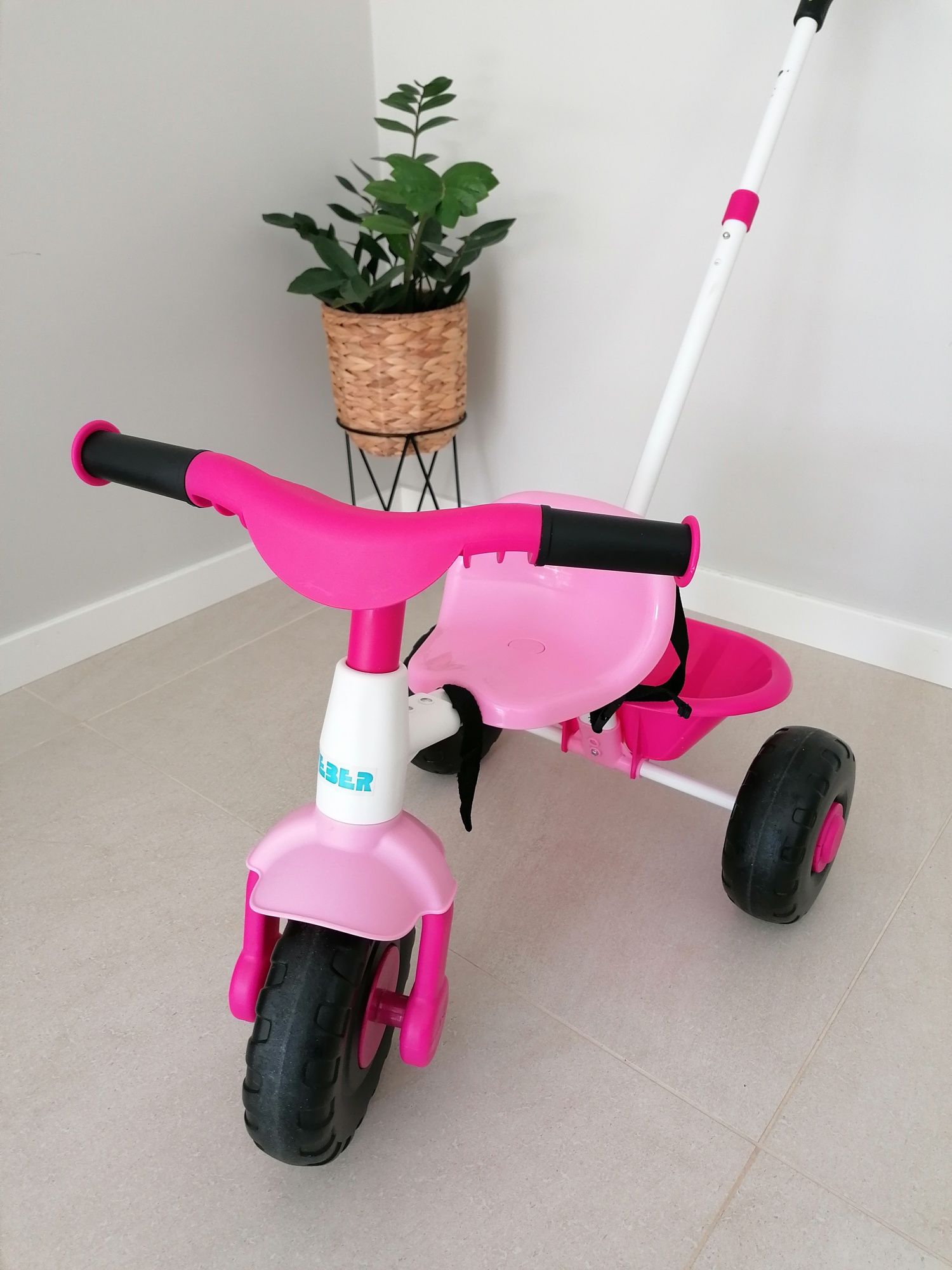 Triciclo Baby Trike Pink Feber sem pedais