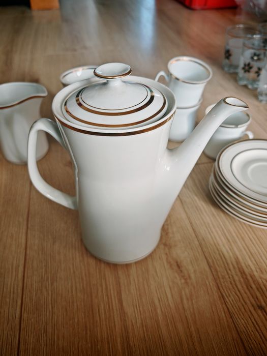 Porcelanowa zastawa serwis do kawa/herbata Włocławek PRL