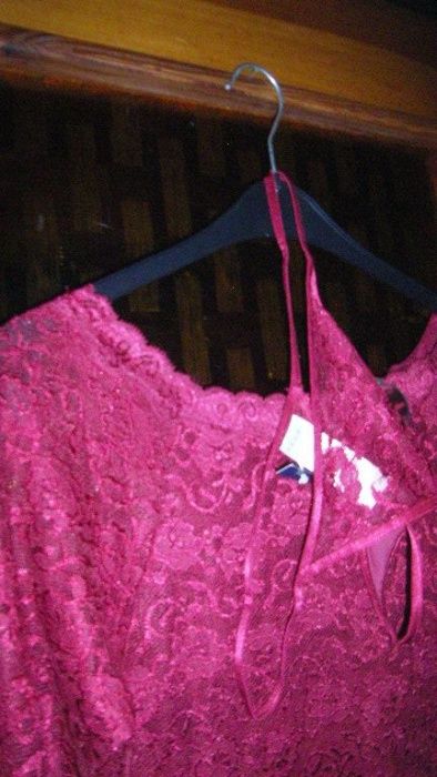 koszula nocna z koronki ze stringami roz.XL